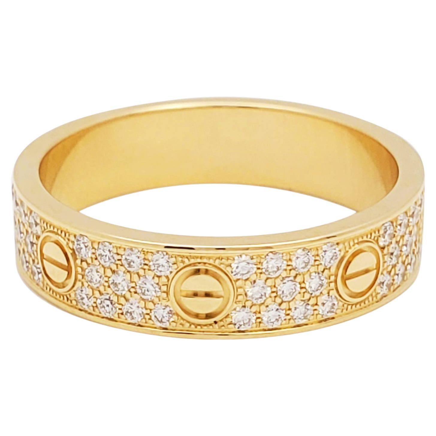 Cartier Love Yellow Gold Diamond Wedding Band