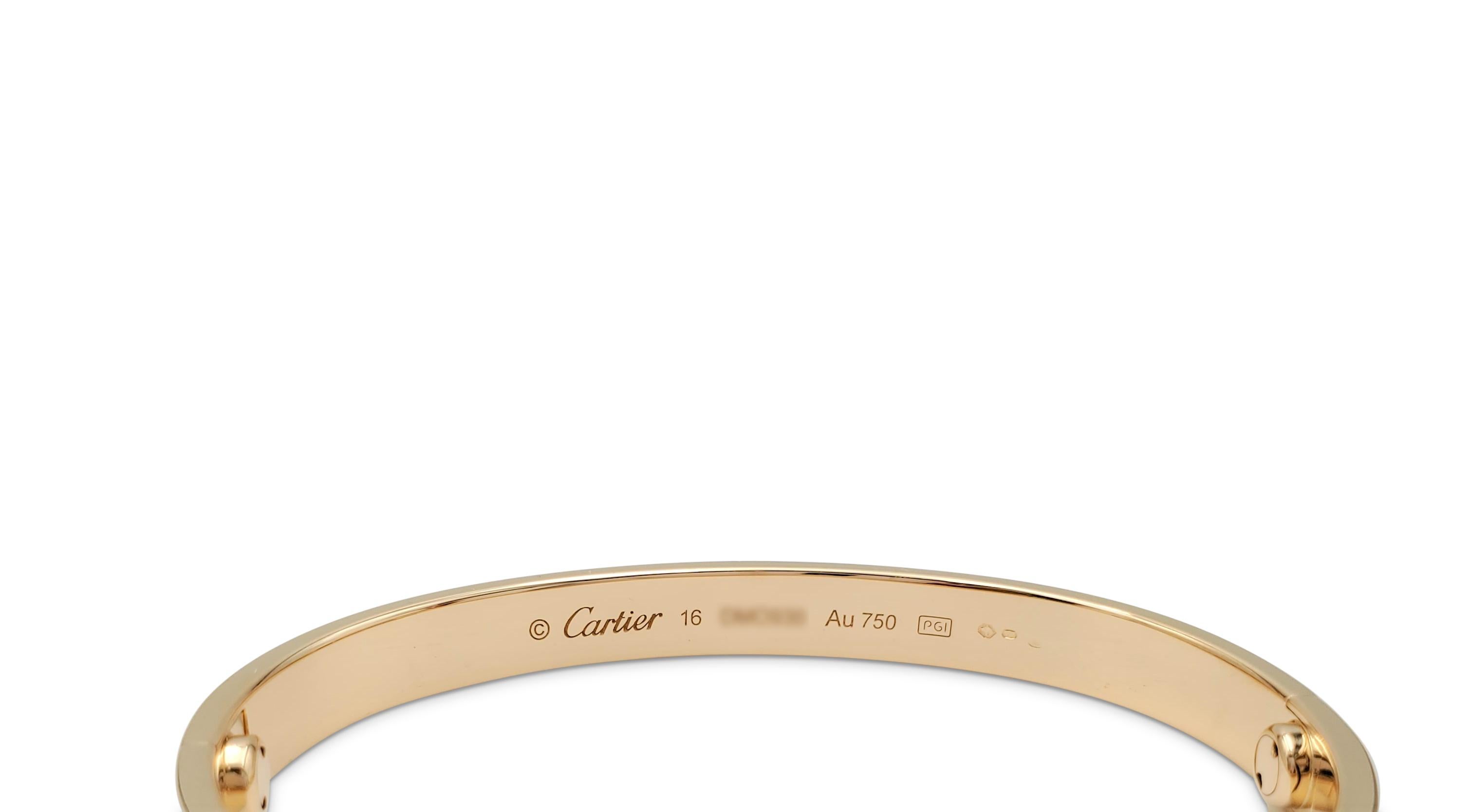 Round Cut Cartier 'Love' Yellow Gold Four-Diamond Bracelet