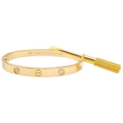 Cartier 'Love' Yellow Gold Four-Diamond Bracelet