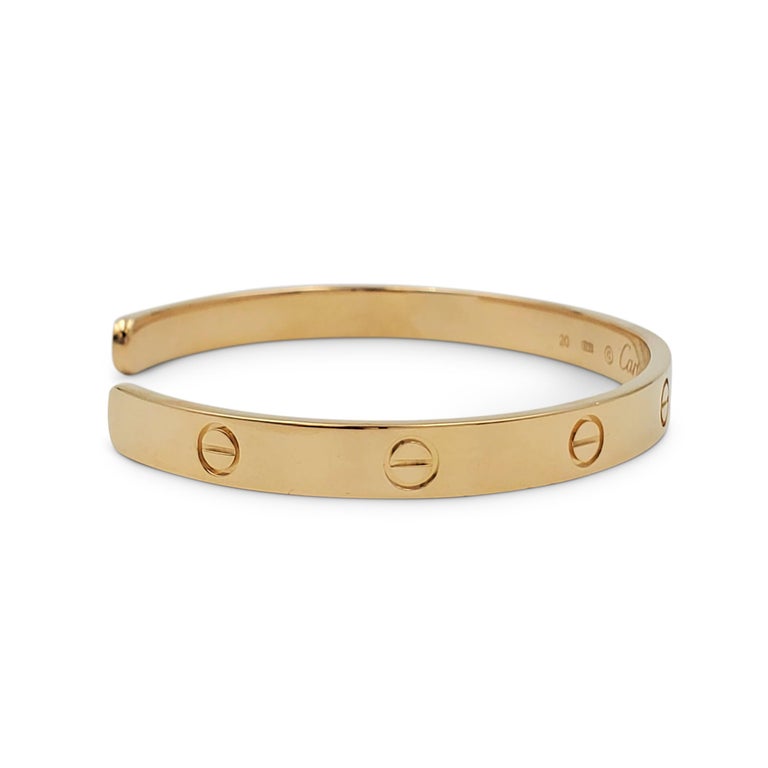 Cartier 'Love' Yellow Gold Open Cuff Bracelet at 1stDibs