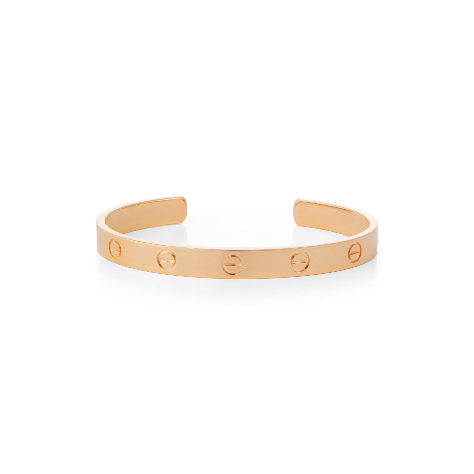 cartier love bracelet open cuff