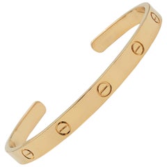 Cartier 'Love' Yellow Gold Open Cuff Bracelet
