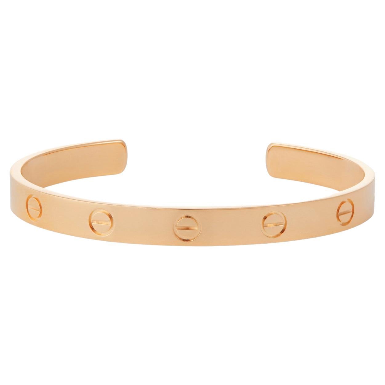 Cartier Love Yellow Gold Open Cuff Bracelet