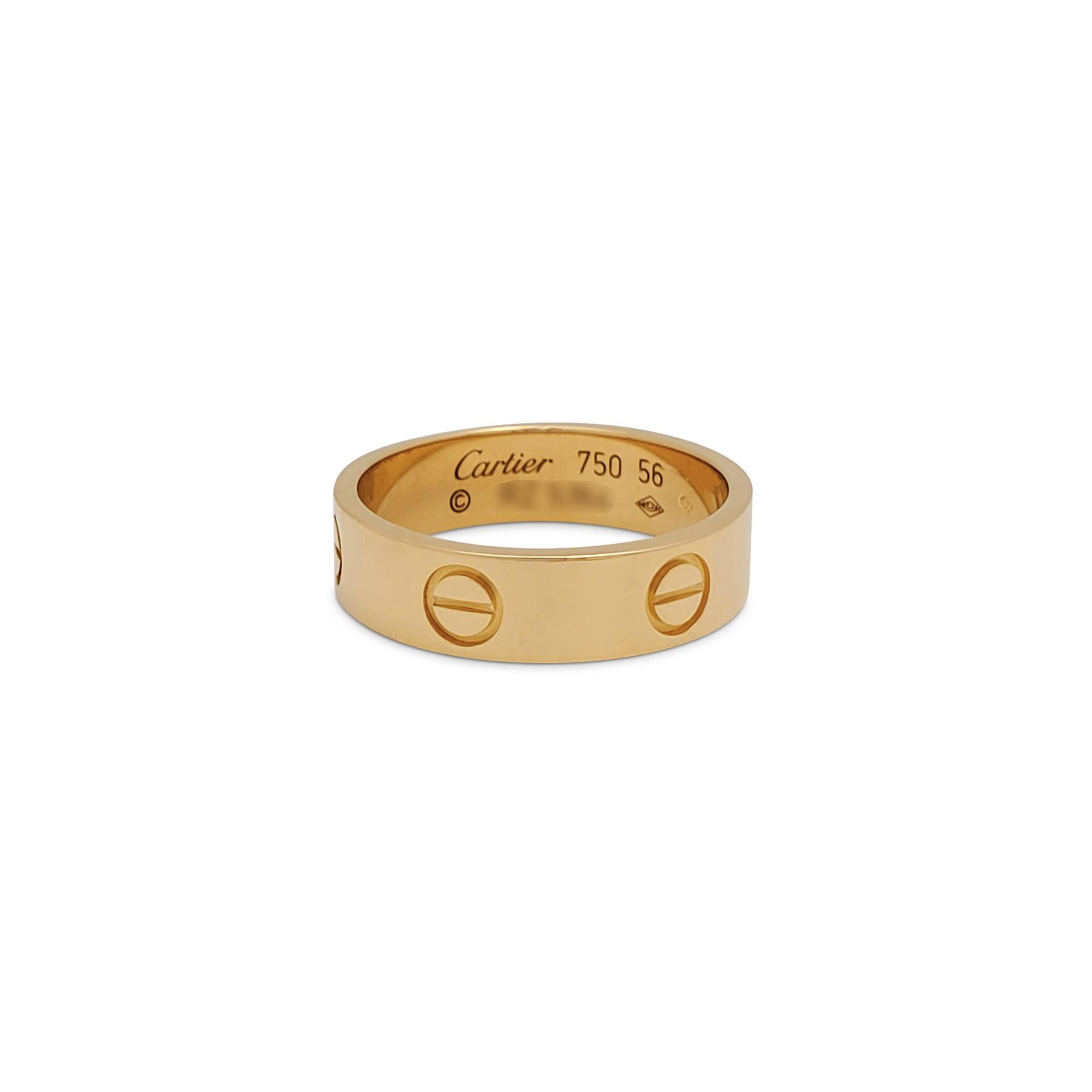 Contemporary Cartier Love Yellow Gold Ring