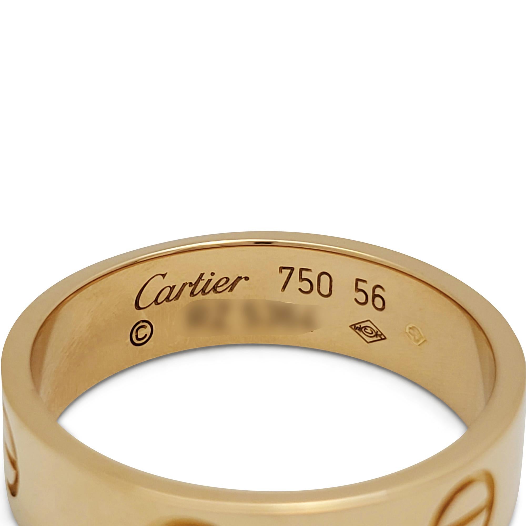 Cartier Love Yellow Gold Ring In Excellent Condition In New York, NY