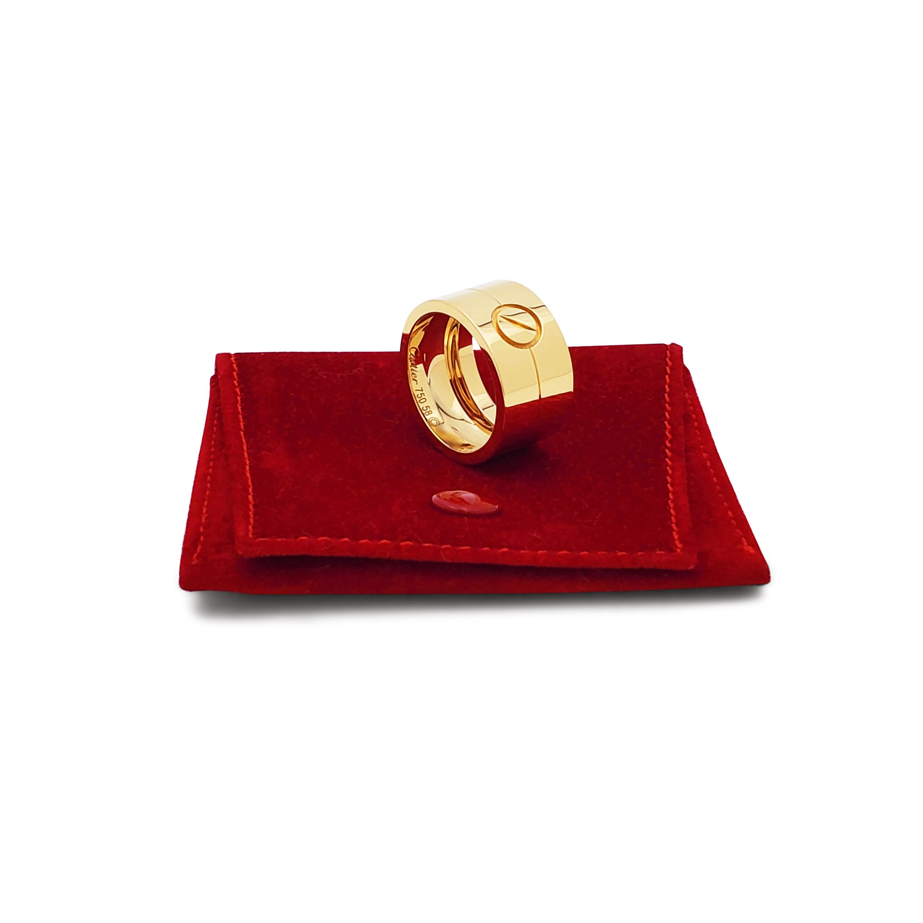 Cartier Love Yellow Gold Wide Band Ring 1