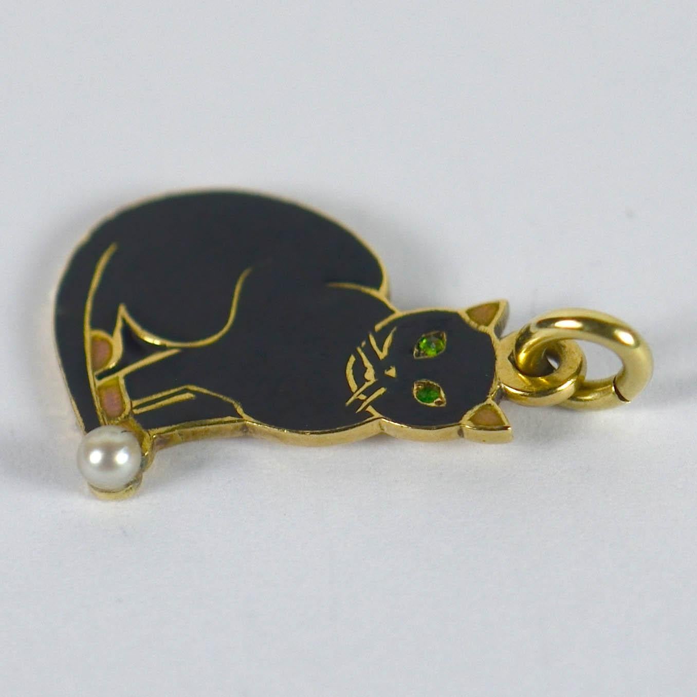 black cat pendant