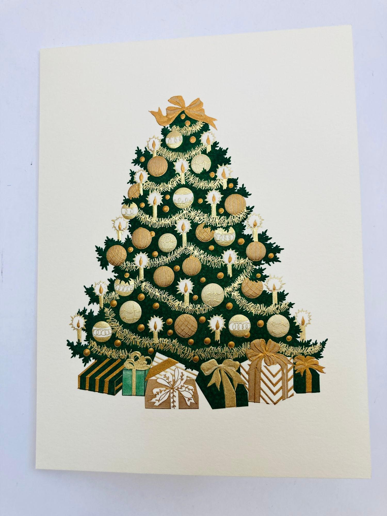 French Cartier Luxury Christmas Tree Set of 10 Stationery Cards Set Season's Greetings For Sale