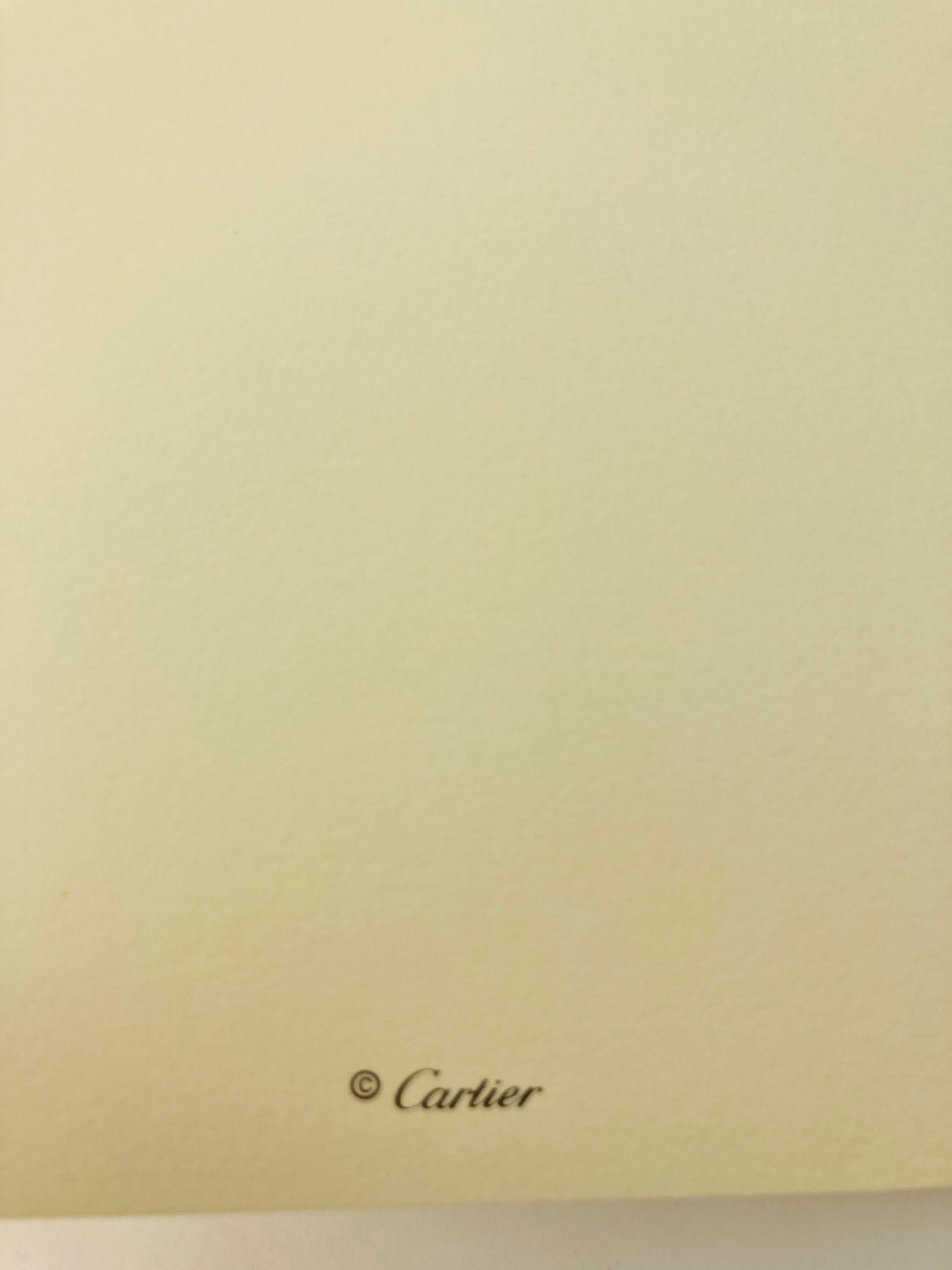 Cartier Luxury Christmas Tree Set of 10 Stationery Cards Set Season's Greetings In Good Condition For Sale In North Hollywood, CA