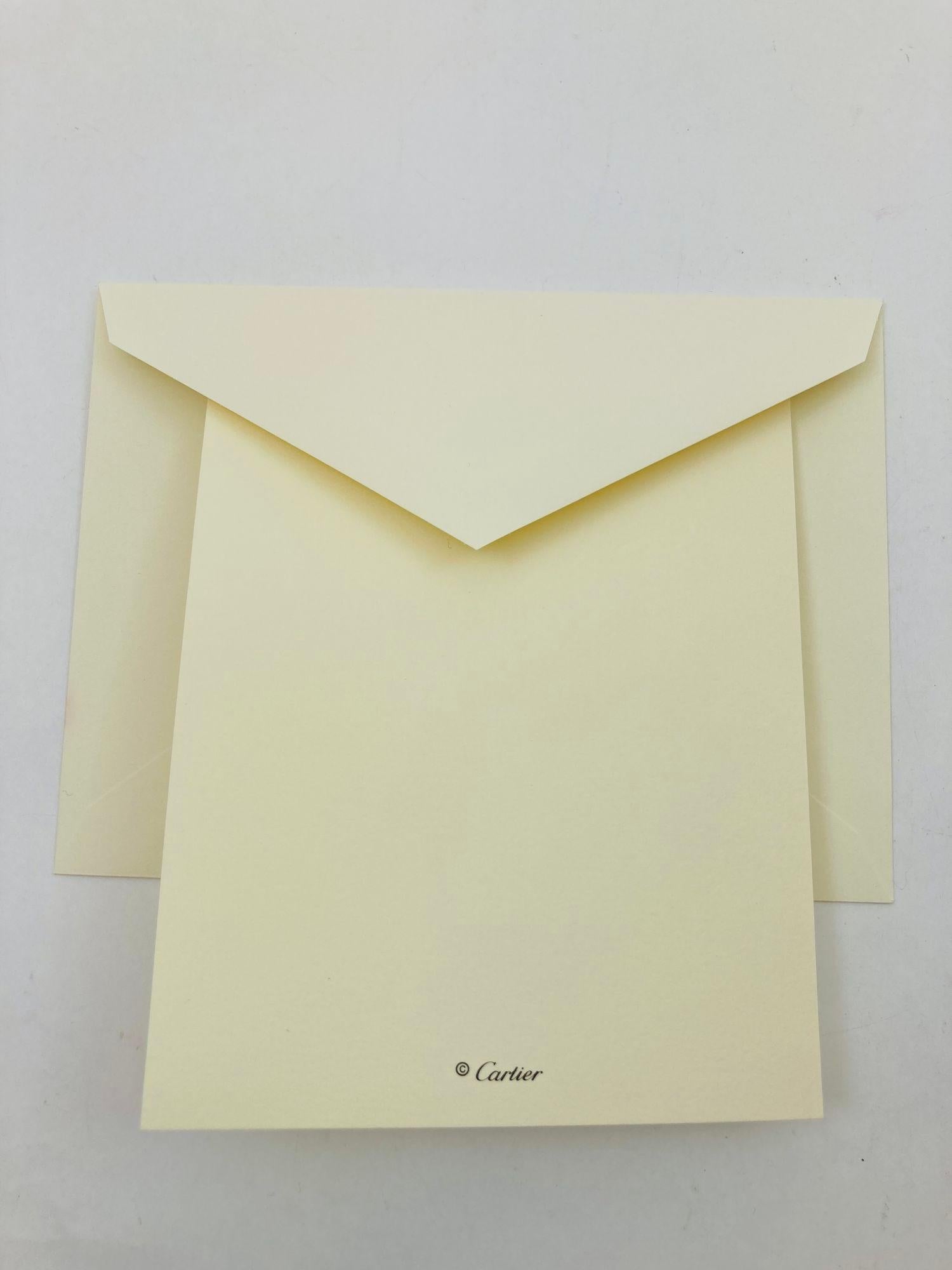 20th Century Cartier Luxury Christmas Tree Set of 10 Stationery Cards Set Season's Greetings For Sale
