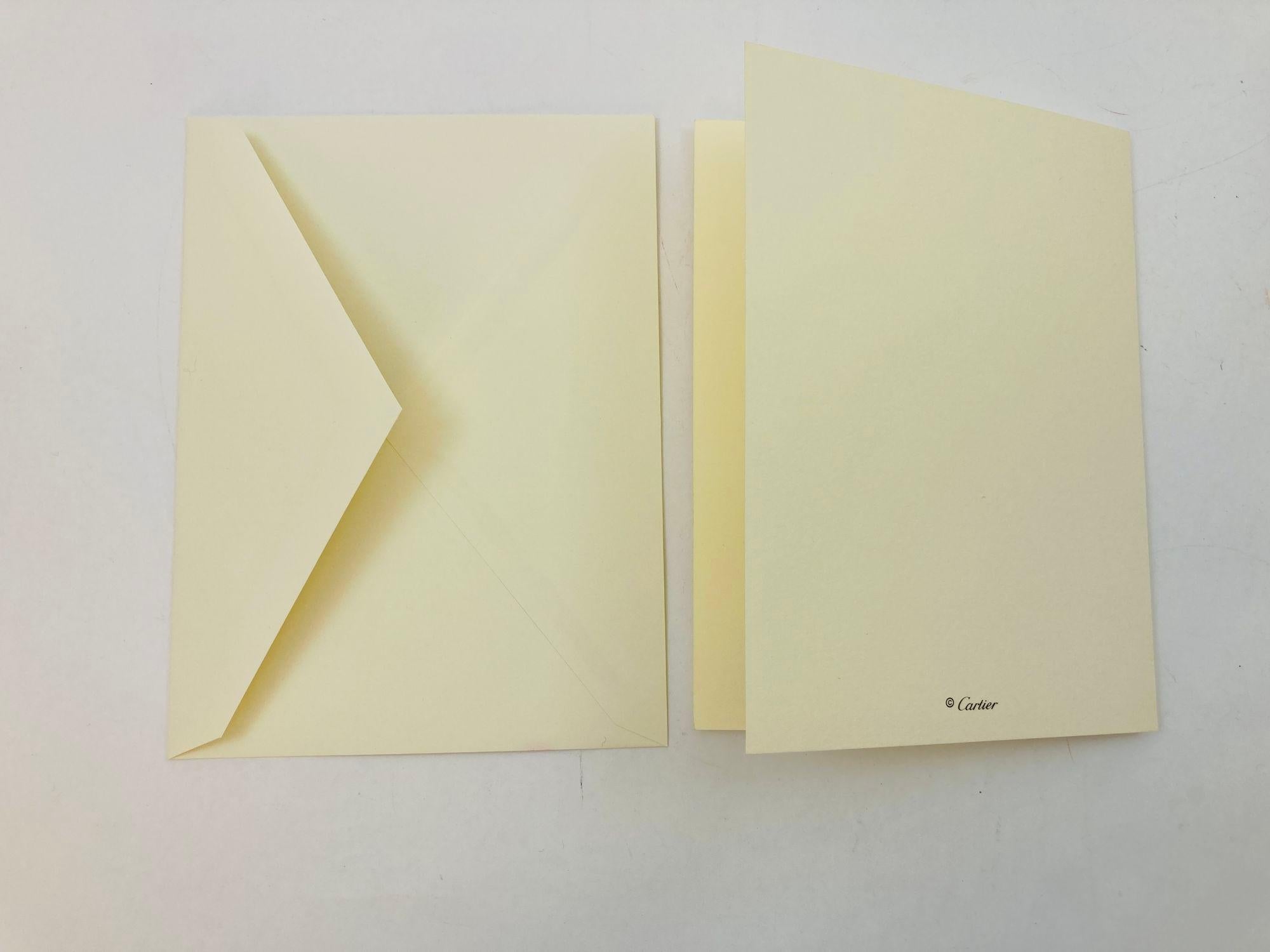 Paper Cartier Luxury Christmas Tree Set of 10 Stationery Cards Set Season's Greetings For Sale