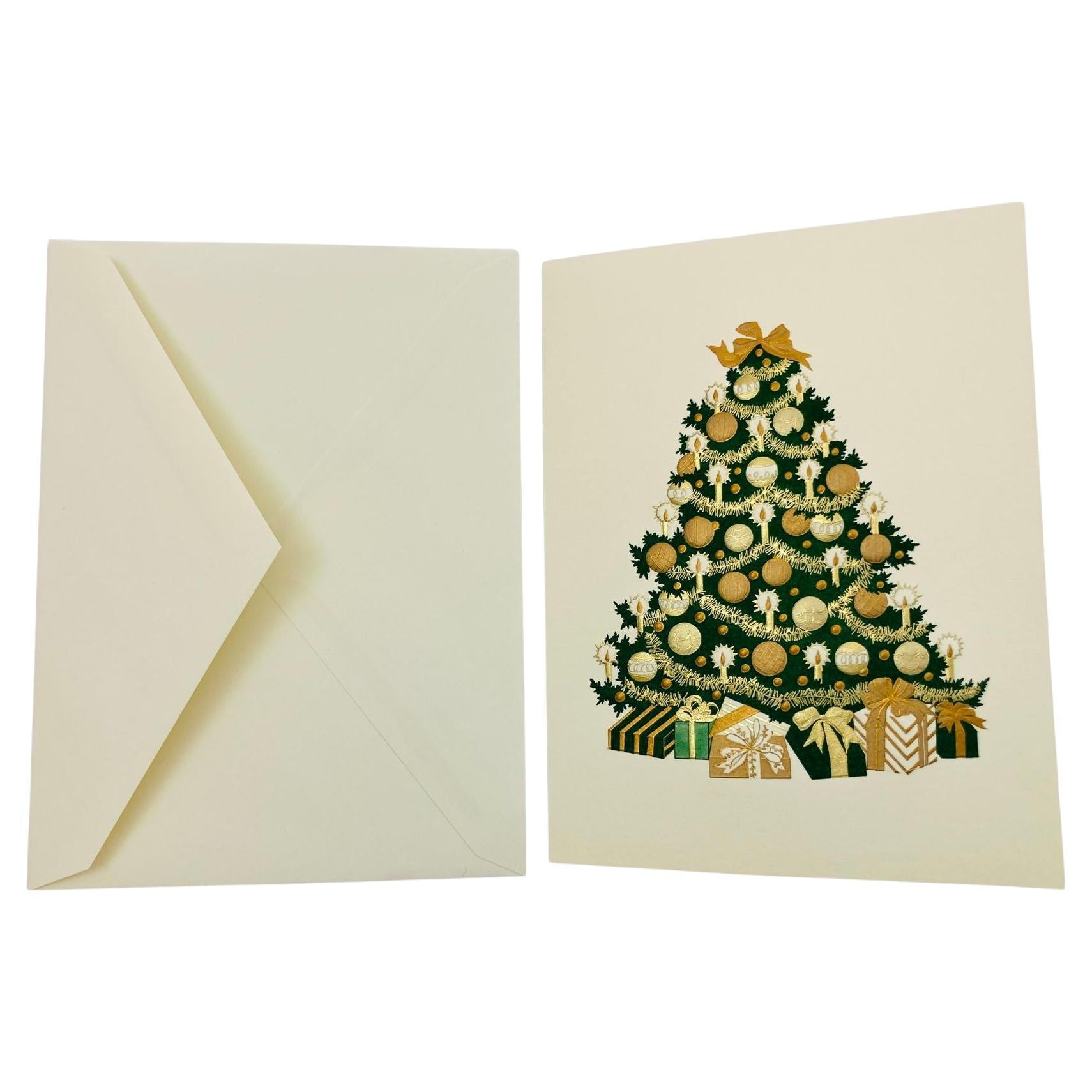 Cartier Luxury Christmas Tree Set of 10 Stationery Cards Greetings de la saison
