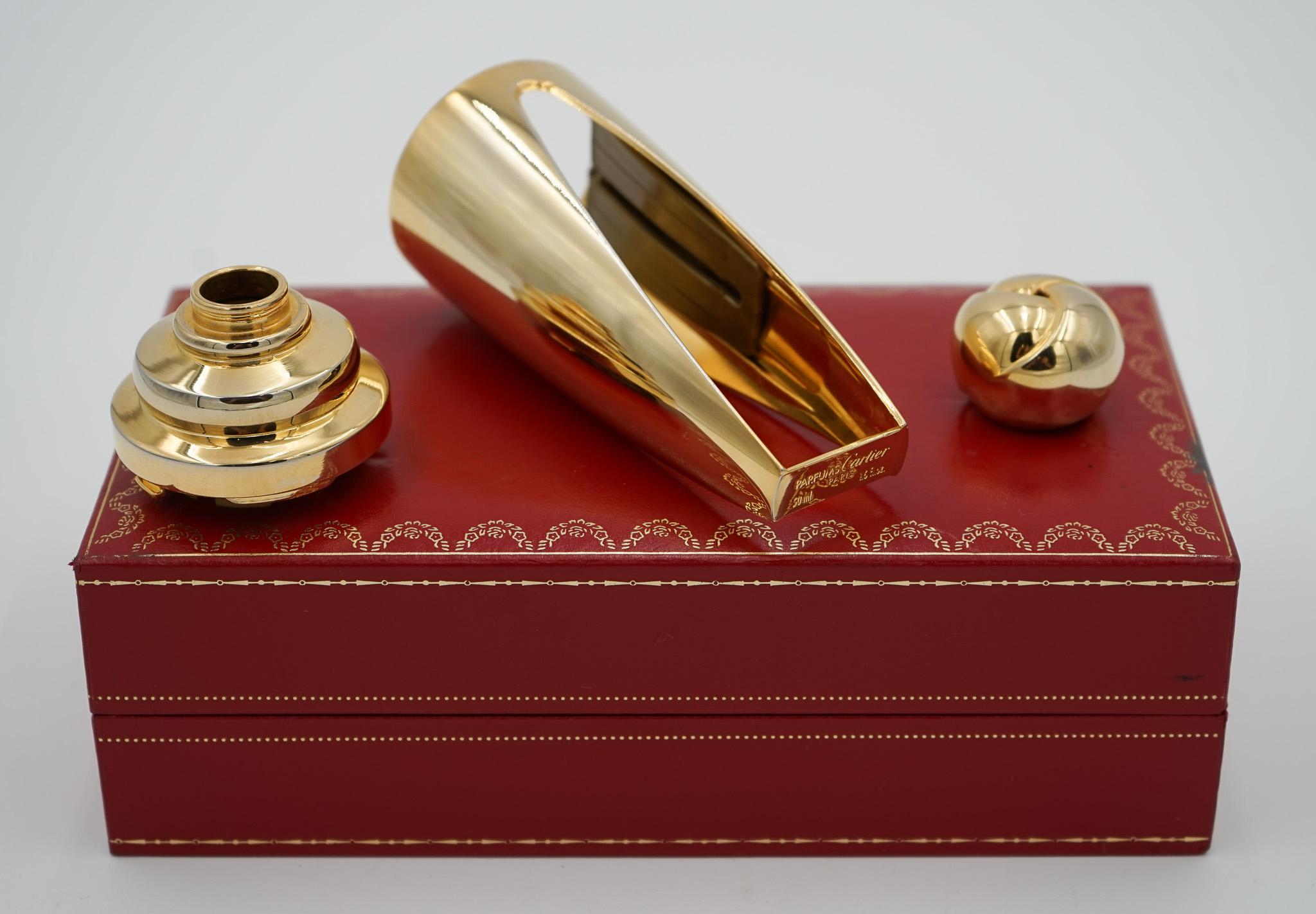 CARTIER LUXE OR ATOMISER PARFUM FLACON 