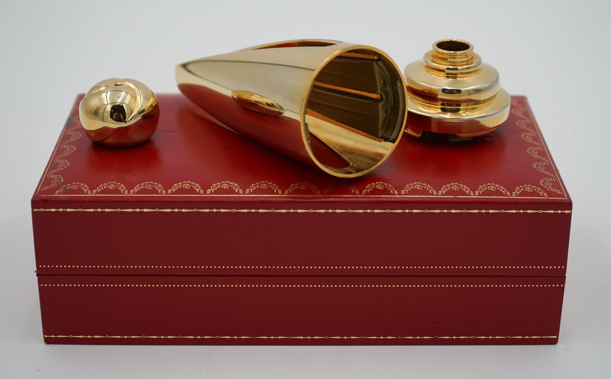 Français CARTIER LUXE OR ATOMISER PARFUM FLACON 