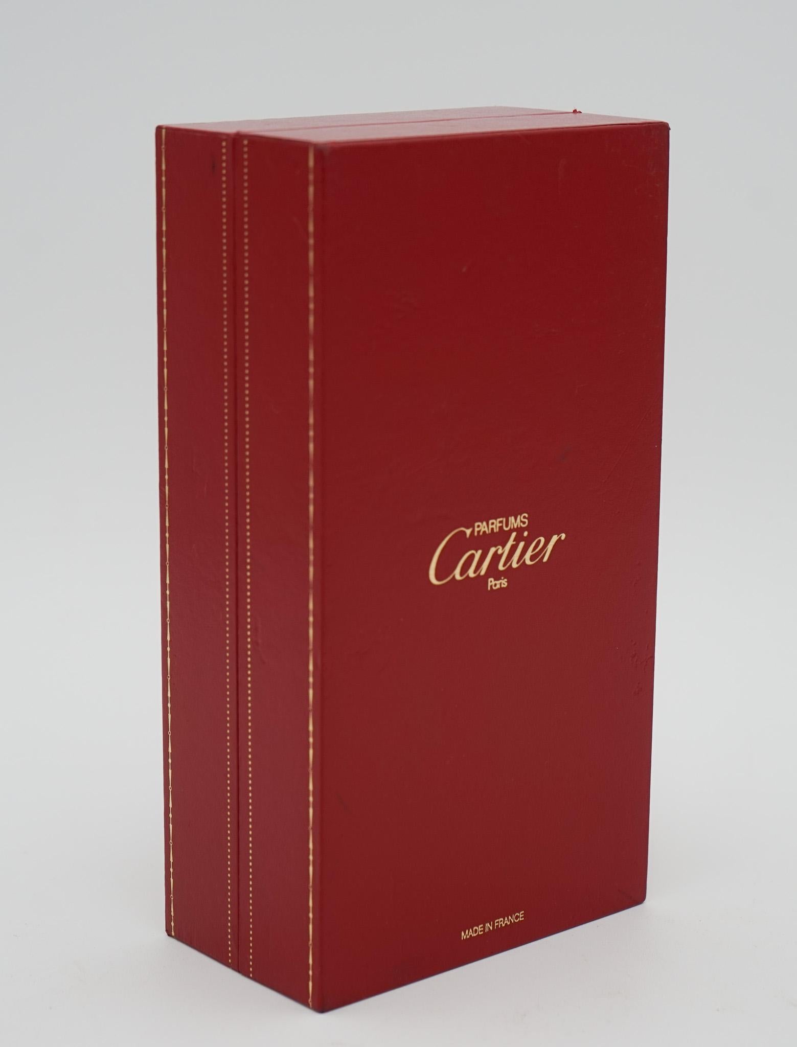 Cuir CARTIER LUXE OR ATOMISER PARFUM FLACON 
