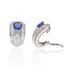 CARTIER Madagascar Sapphire and Diamond Earrings