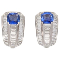 CARTIER Madagascar Sapphire and Diamond Earrings