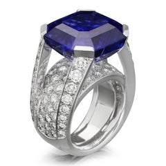 Cartier Magnificent 27carat Sapphire and Diamond Ring