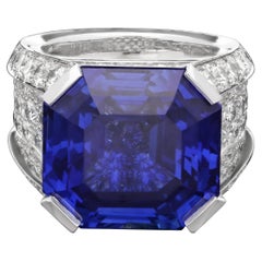 Cartier Magnificent 27carat Sapphire and Diamond Ring