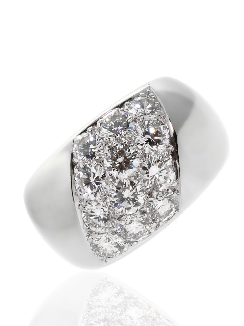 Cartier Magnificent Diamond Gold Dome Ring at 1stDibs cartier dome ring