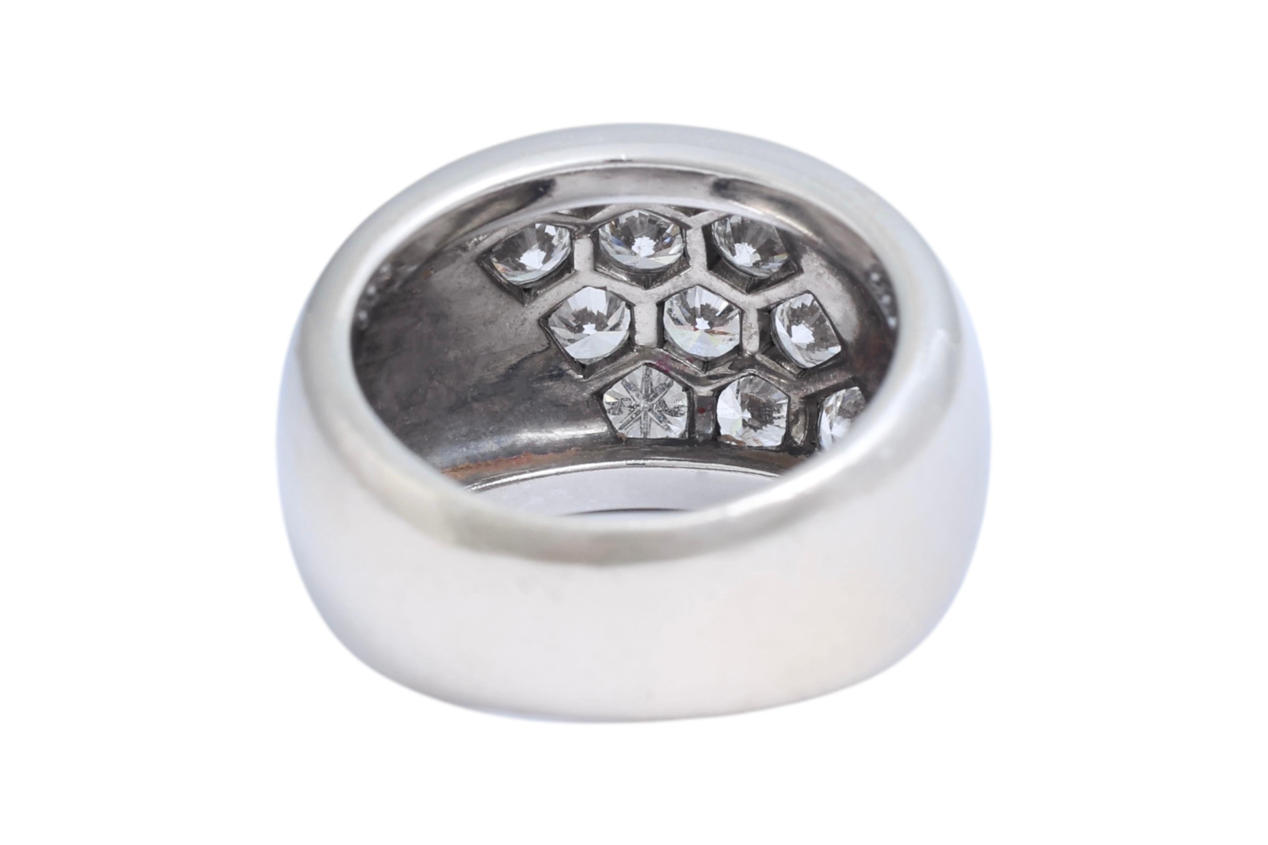 Cartier Magnificent Gold Diamond Dome Ring For Sale 4