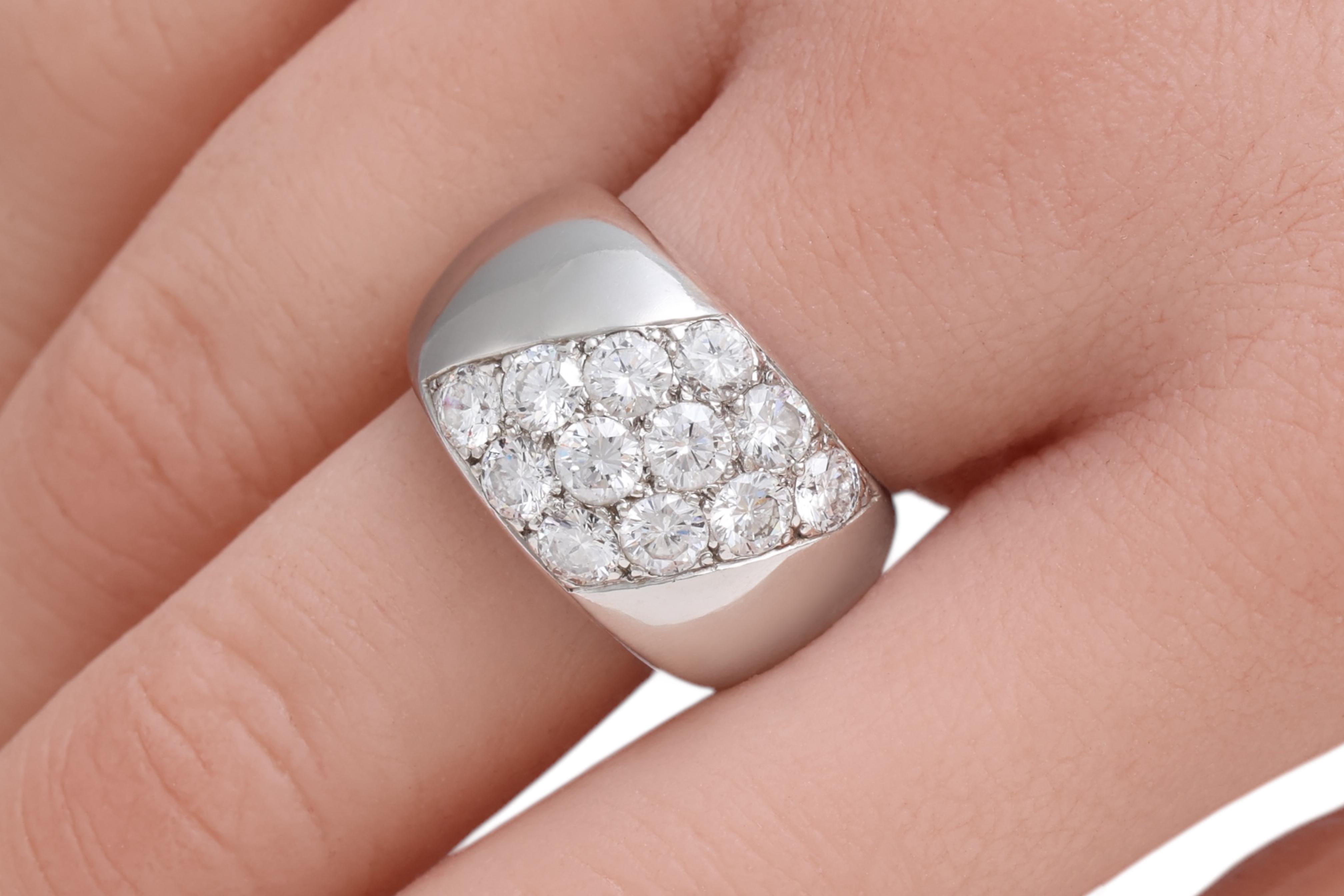 Cartier Magnificent Gold Diamond Dome Ring For Sale 8