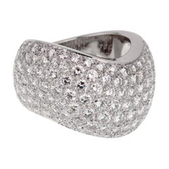 Cartier Magnificent Pave Diamond Wave Ring