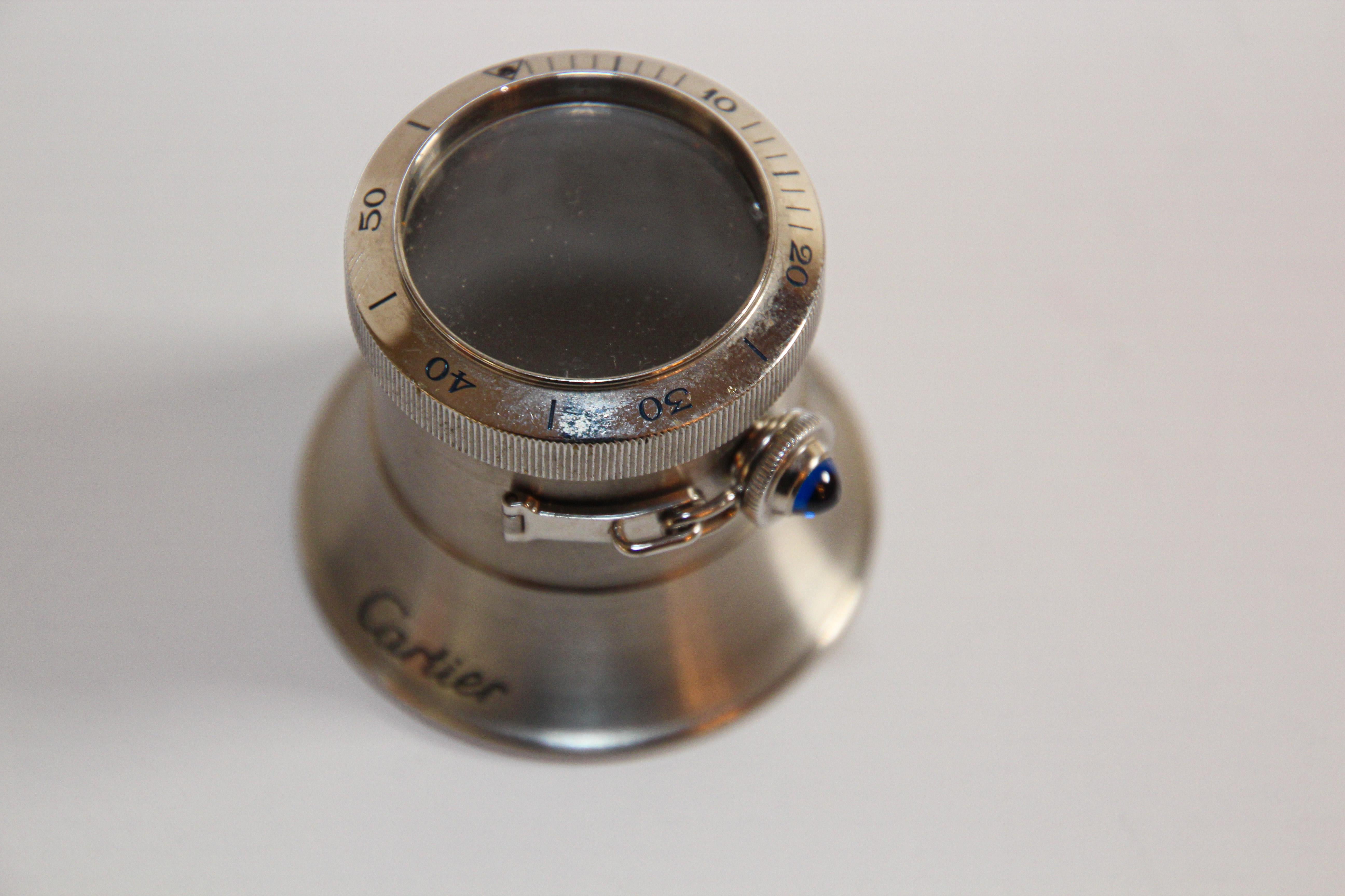 Hand-Crafted Cartier Magnifying Glass Eye Loupe Pasha de Cartier