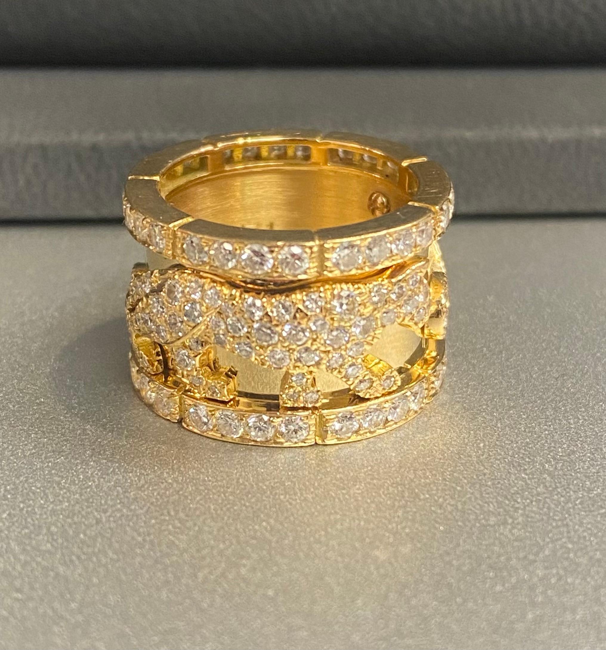 Cartier Mahango Walking Panthère' Diamond Ring For Sale 6