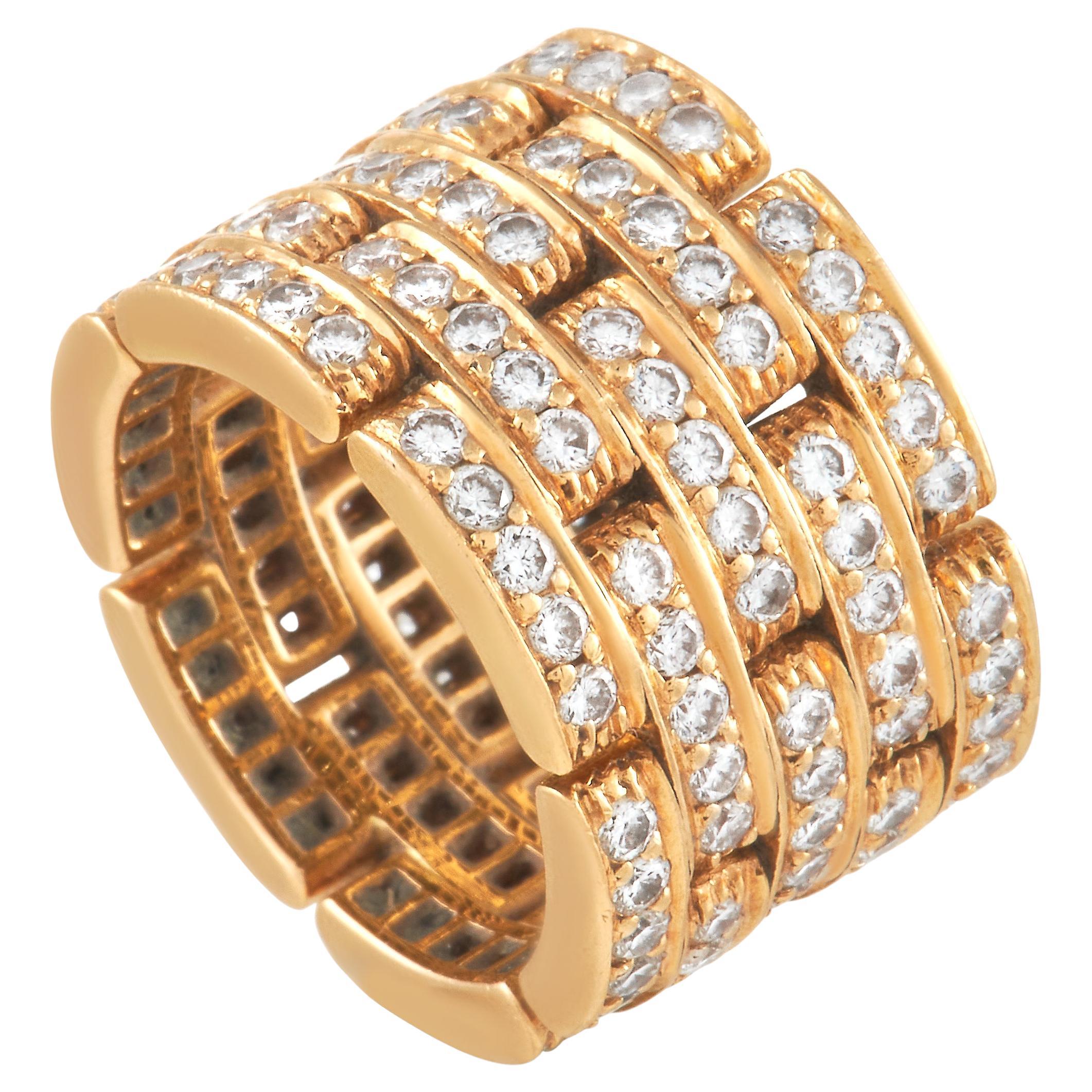 Cartier Maillon de Panthère Bague en or jaune 18 carats 2,60 ct diamant