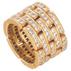 Anello Cartier Maillon de Panthère in oro giallo 18 carati con 2,60 carati di diamanti