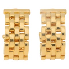 Cartier Maillon de Panthere Link Earrings in Yellow Gold