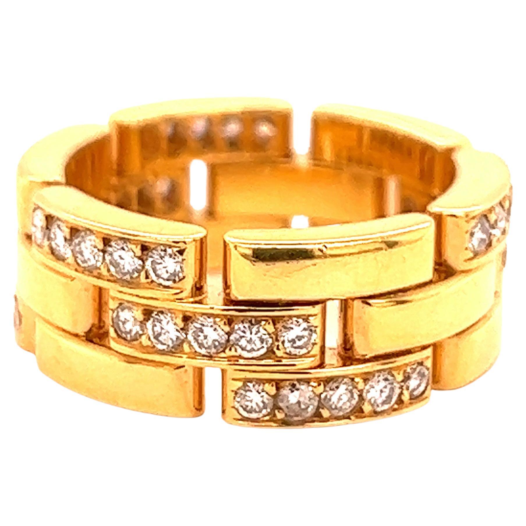 Cartier Maillon Panthere Gold Diamond Band Ring