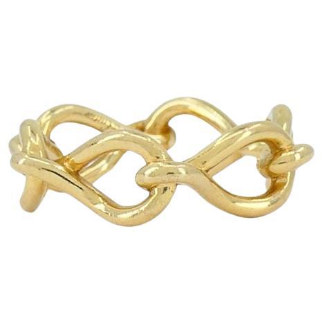Cartier Maillon Infini De 18k Gold Ring Sz 5.75 For Sale at 1stDibs