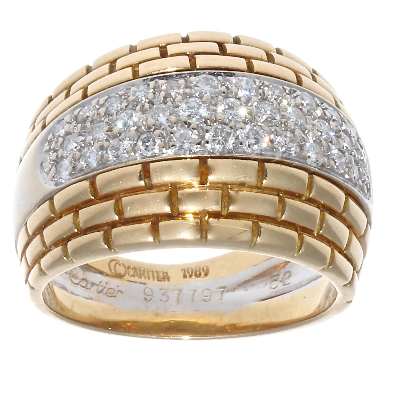 Modern Cartier Maillon Panther Diamond Gold Ring