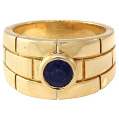 Cartier Maillon Panthere 18 Karat Gold and Sapphire Band Ring, circa 1990s