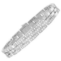 Cartier Maillon Panthère 18 Karat White Gold, 1.00 Carat Diamond Bracelet