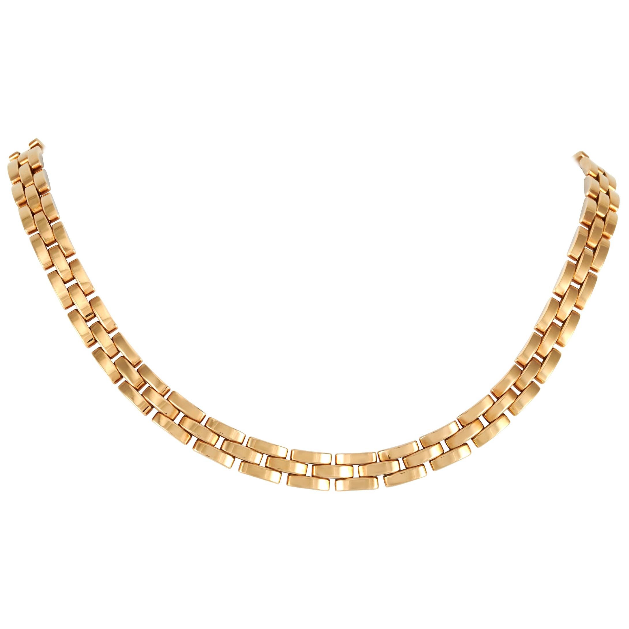 Cartier Maillon Panthère 18 Karat Yellow Gold Necklace