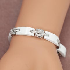 Cartier Maillon Panthére 18K Diamond White Ceramic Articulated Link Bracelet