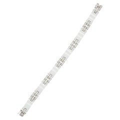 Cartier Maillon Panthére 18K Diamond White Ceramic Articulated Link Bracelet