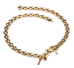 Cartier Maillon Panthere 18K Gold 3 Row ' Panthere ' Link Necklace