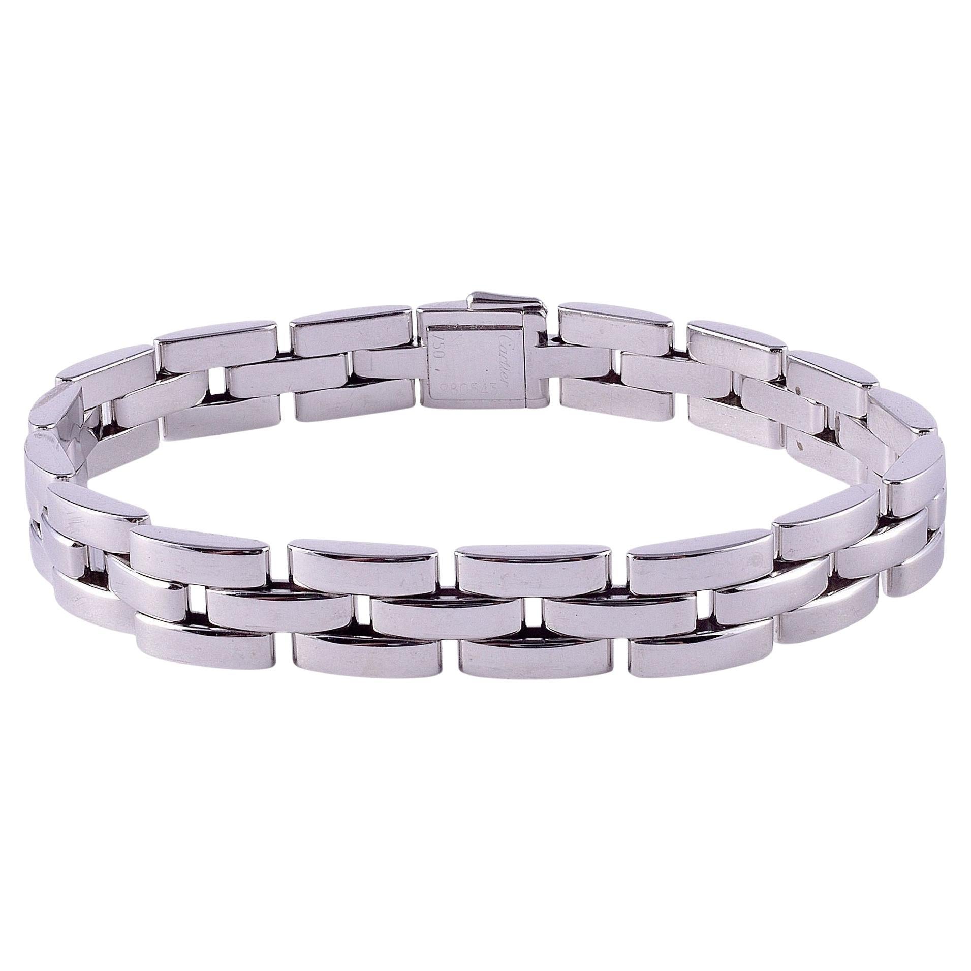 Cartier Maillon Panthere 18K White Gold Bracelet