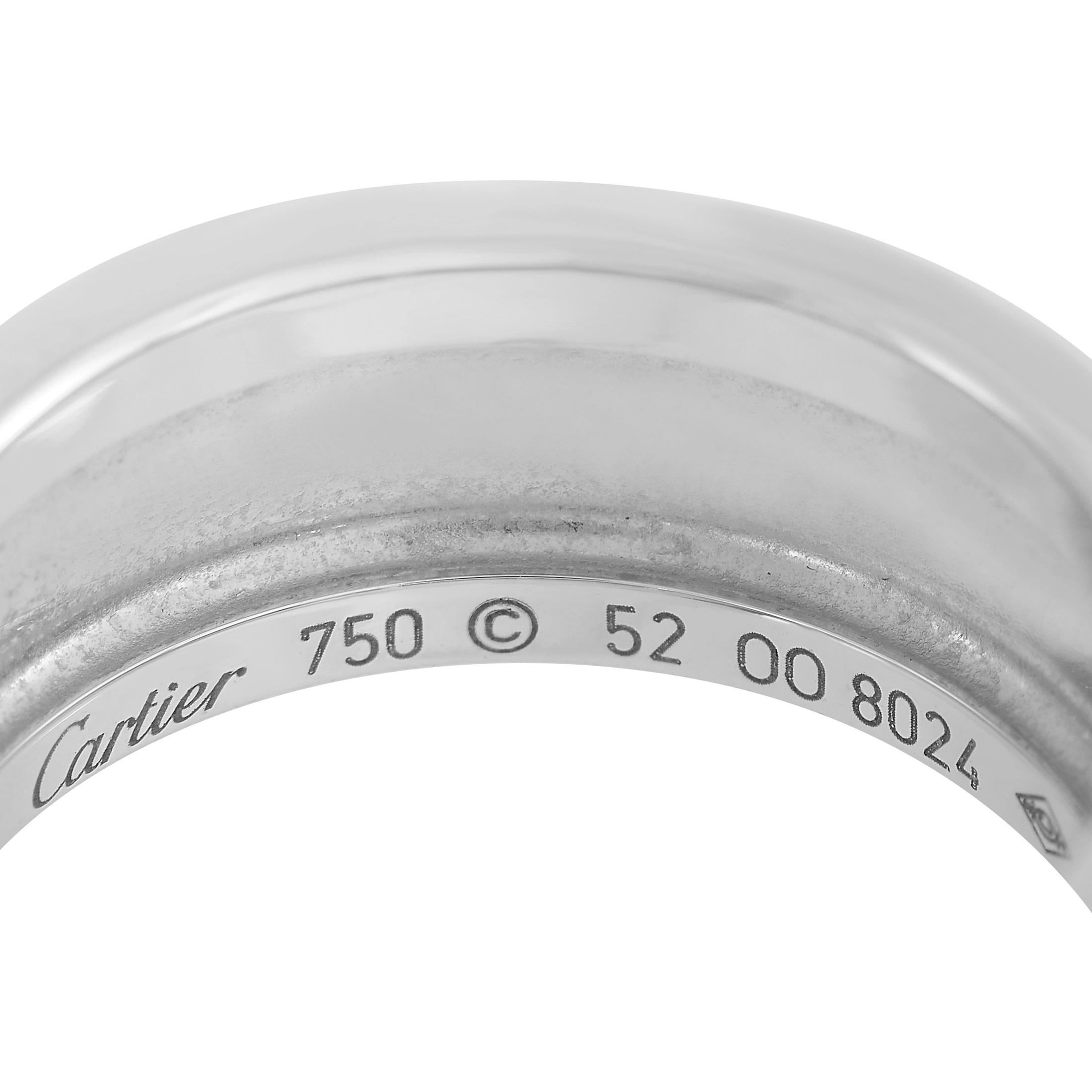 Cartier Maillon Panthere 18K White Gold Diamond Ring In Excellent Condition In Southampton, PA