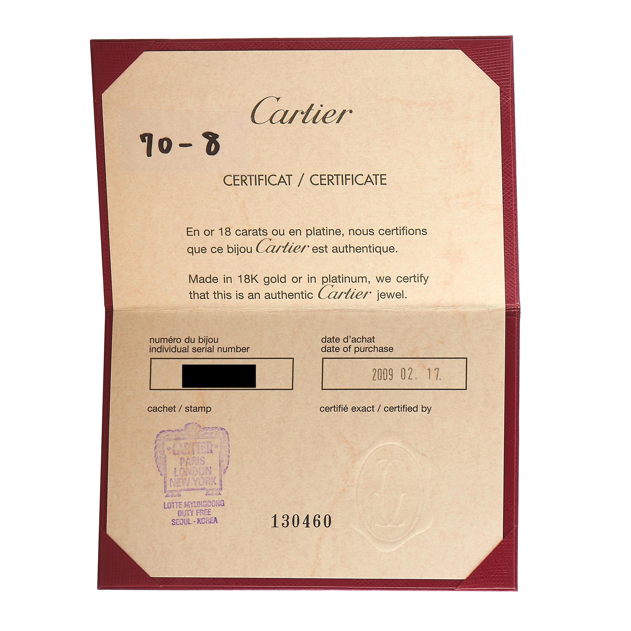 Women's Cartier Maillon Panthere 18K White Gold Diamond Ring