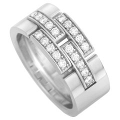 Cartier Maillon Panthere 18K White Gold Diamond Ring