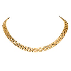 Cartier Maillon Panthere 18K Yellow Gold 3 Row Link Necklace