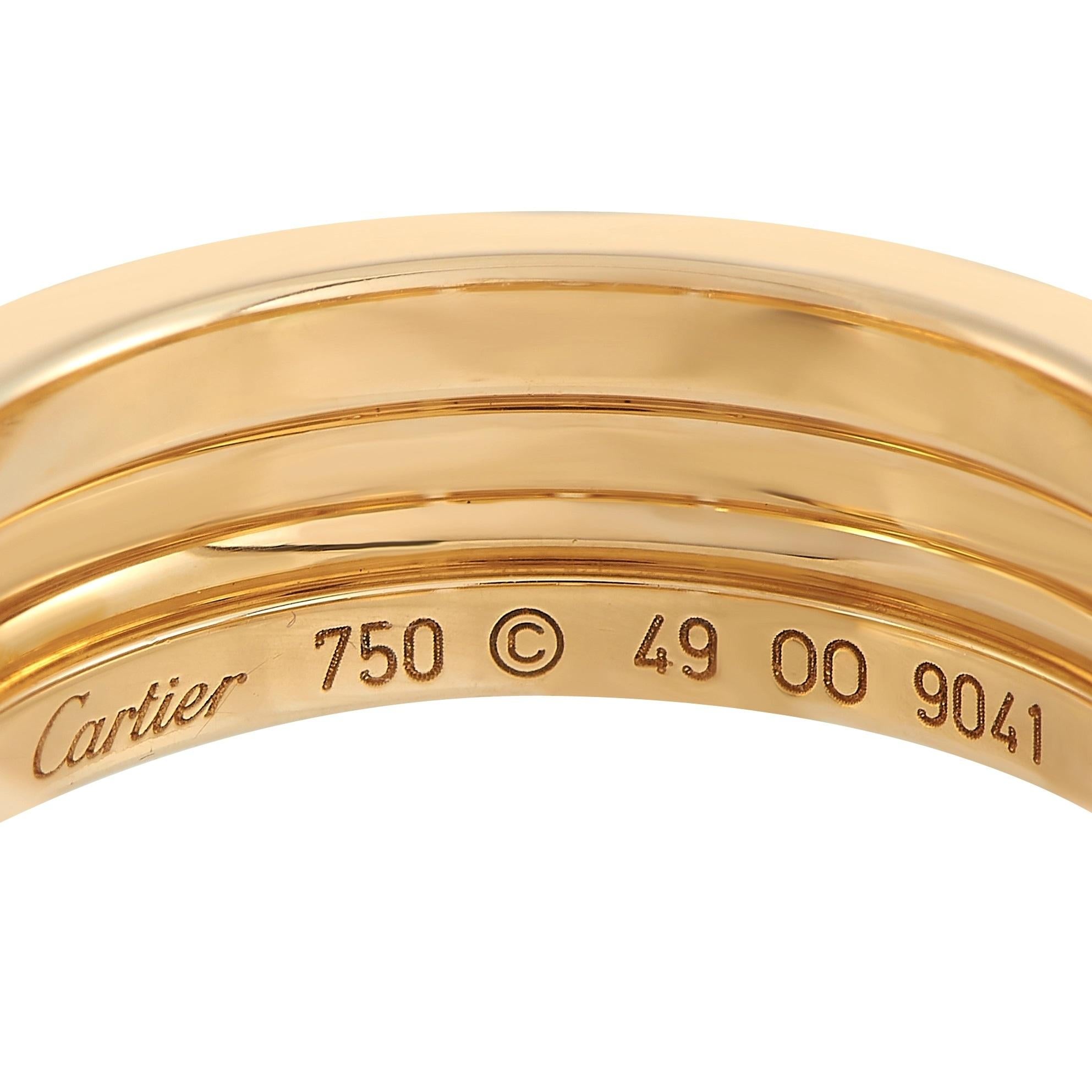 Cartier Maillon Panthere 18K Yellow Gold Diamond Ring In Excellent Condition In Southampton, PA