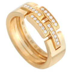 Cartier Maillon Panthere 18K Yellow Gold Diamond Ring