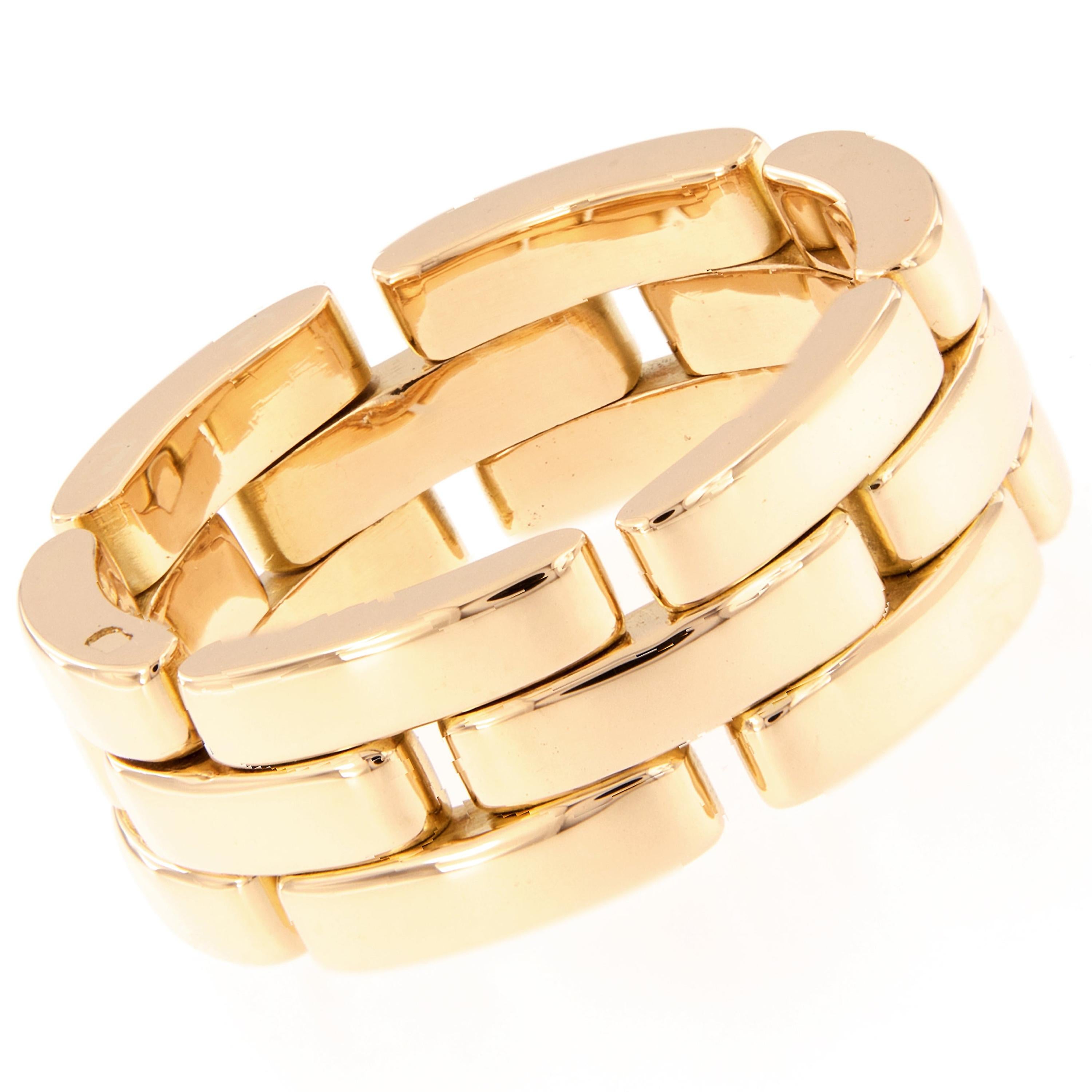 Cartier Maillon Panthere 18 Karat Yellow Gold Ring