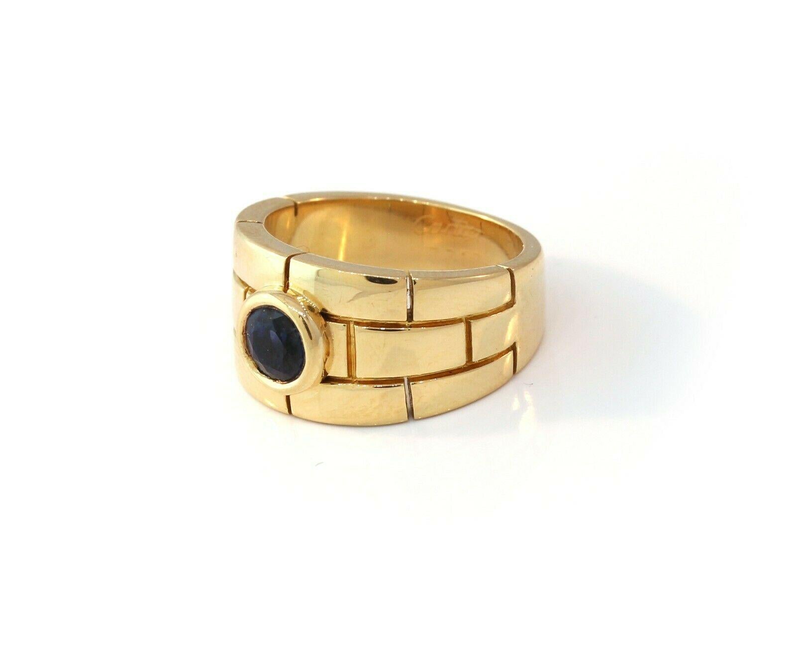 Cartier Maillon Panthere 18k Yellow Gold & Sapphire Band Ring Circa 1990s





Here is your chance to purchase a beautiful and highly collectible designer ring.  Truly a great piece at a great price! 



Ring Size: European size 50 / US size